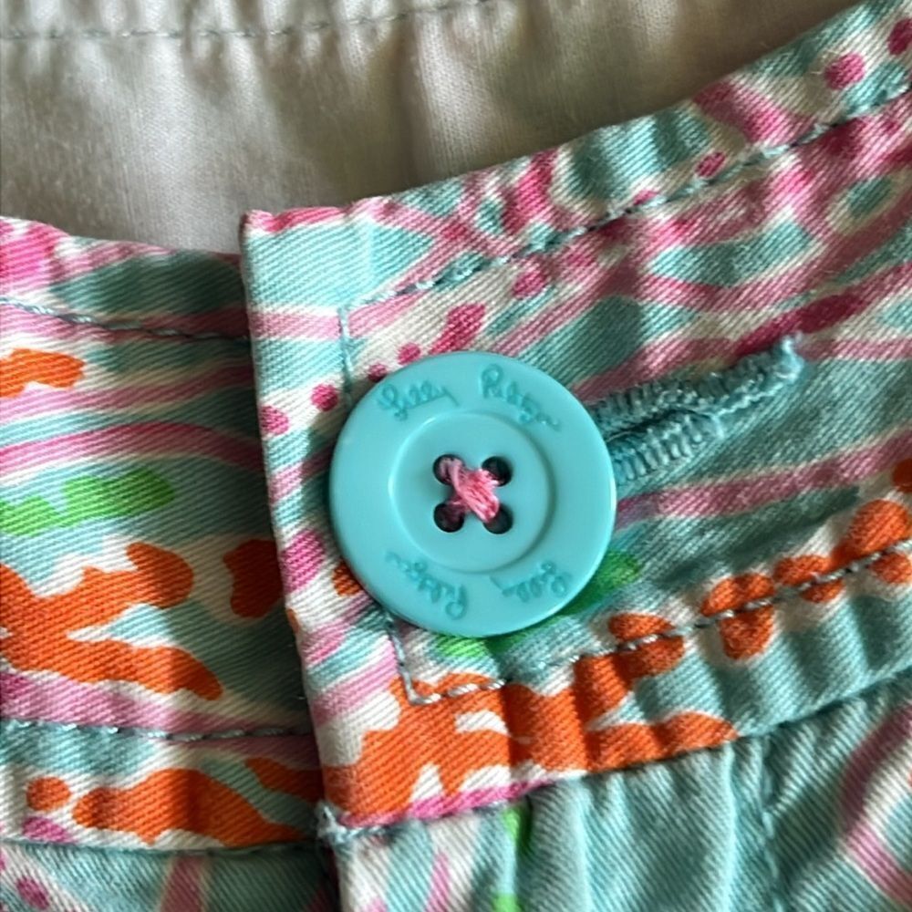 Lilly Pulitzer Buttercup Scalloped Shorts - Spa Blue Jellies Be Jammin’ - 2 - Picture 2 of 10